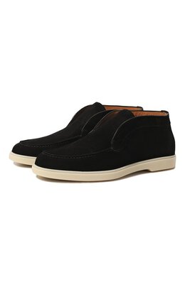 Santoni: Чёрные ботинки  Yalta
