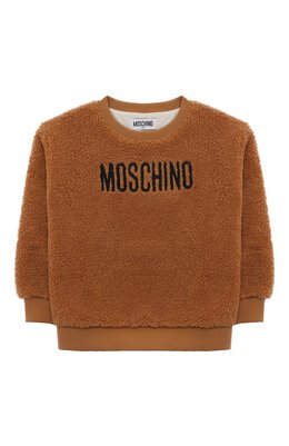 Moschino: Коричневый свитшот 
