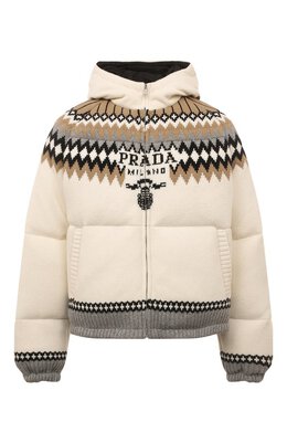 Prada: Пуховик из шерсти 