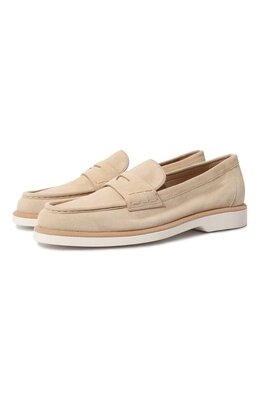 Santoni: Светлые лоферы 
