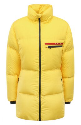 Prada: Жёлтый пуховик 