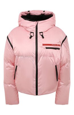 Prada: Розовый пуховик 