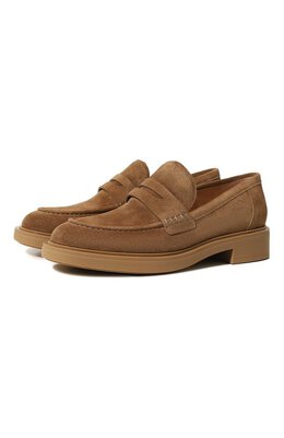 Gianvito Rossi: Бежевые лоферы  Harris