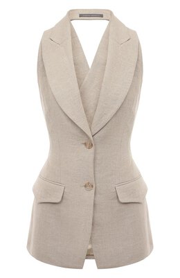 Alberta Ferretti: Льняной жилет 