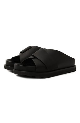 Jil Sander: Чёрные шлёпанцы 