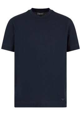 EMPORIO ARMANI: Синяя футболка 