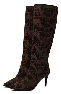 Moschino: Коричневые сапоги 