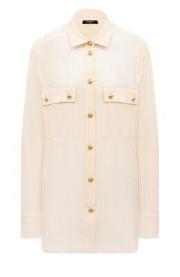 Balmain: Шёлковая рубашка 
