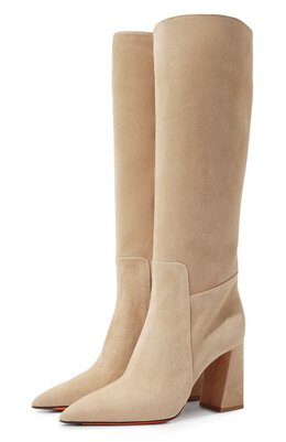 Santoni: Светлые сапоги 