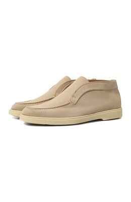 Santoni: Бежевые ботинки 