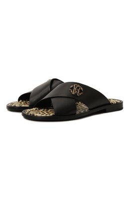 Roberto Cavalli: Чёрные шлёпанцы 