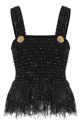 Balmain: Чёрный топ 