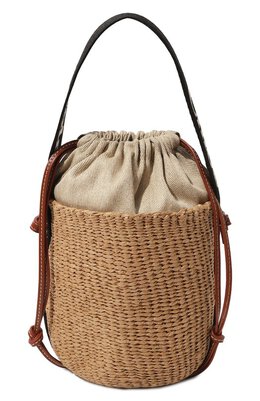 Chloé: Бежевая сумка  Woody Small