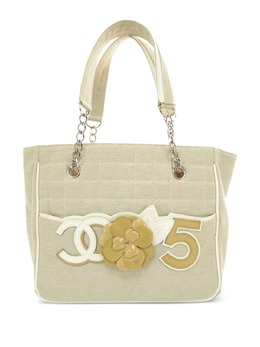 CHANEL Pre-Owned: Бежевая сумка-шоппер 