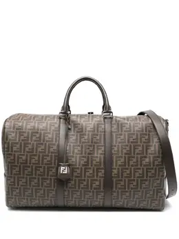FENDI: Коричневая спортивная сумка  FF