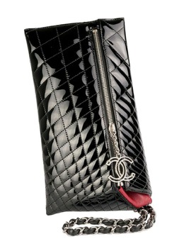 CHANEL Pre-Owned: Чёрный клатч 
