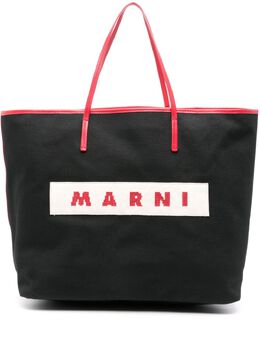 Marni: Чёрная сумка-шоппер 