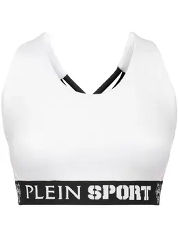 Plein Sport: Белый бюстгальтер 