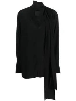 Givenchy: Блуза с бантом 