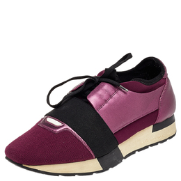 Balenciaga: Бордовые кроссовки  Race Runner