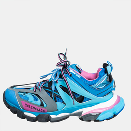 Balenciaga: Голубые кроссовки  Track