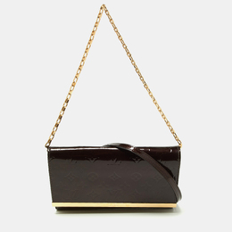 Louis Vuitton: Бордовый клатч 