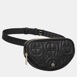 Aigner: Чёрная поясная сумка 