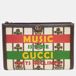 Gucci: Коричневый клатч 