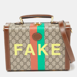 Gucci: Коричневая сумка  GG Supreme