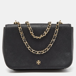 Tory Burch: Чёрная сумка через плечо  Robinson