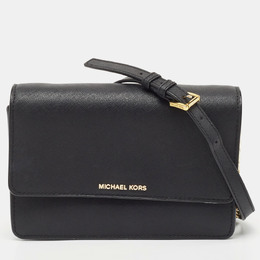 Michael Kors: Чёрная сумка через плечо 
