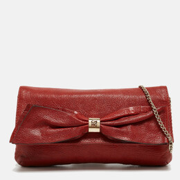 CH Carolina Herrera: Красный клатч 