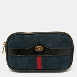 Gucci: Чёрная поясная сумка  Ophidia