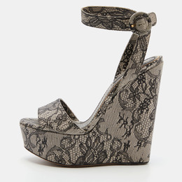Dolce & Gabbana: Чёрные сандалии  Chantilly
