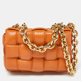 Bottega Veneta: Оранжевая сумка на руку  Chain Cassette