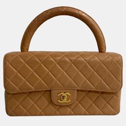 Chanel: Коричневая сумка на руку 