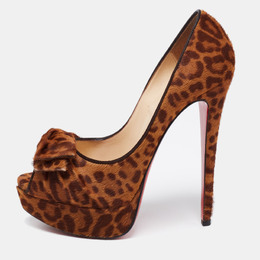 Christian Louboutin: Коричневые босоножки 