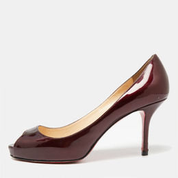 Christian Louboutin: Бордовые босоножки 