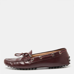 Tod's: Бордовые мокасины 