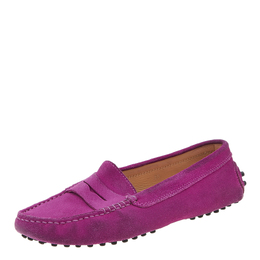 Tod's: Фиолетовые мокасины 