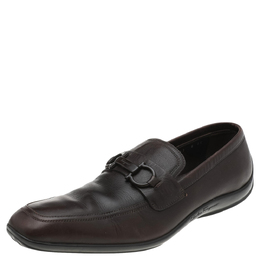 Salvatore Ferragamo: Тёмные мокасины  Gancini