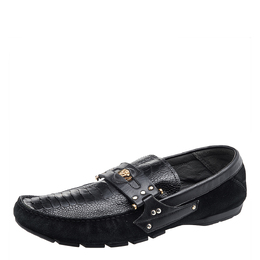 Versace: Чёрные мокасины  Medusa