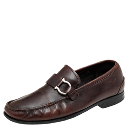 Salvatore Ferragamo: Коричневые мокасины  Gancio