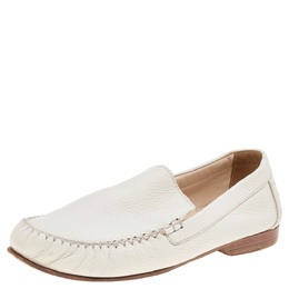 Bottega Veneta: Белые мокасины 