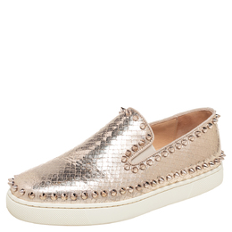 Christian Louboutin: Белые мокасины 