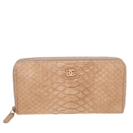 Chanel: Бежевый кошелёк 