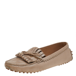 Tod's: Бежевые мокасины 
