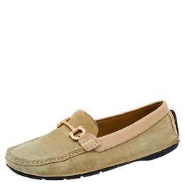 Salvatore Ferragamo: Зелёные мокасины  Gancini