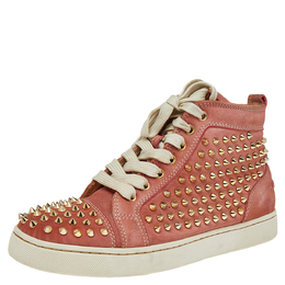 Christian Louboutin: Оранжевые кроссовки  Louis Orlato