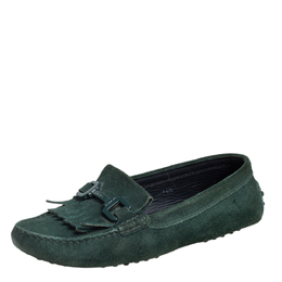 Tod's: Зелёные мокасины 